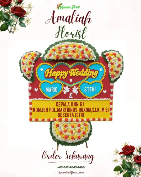 Papan Bunga Pernikahan Kota Matsum Ii